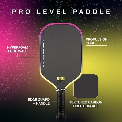 JOOLA 3S Pickleball Paddles - Raw Carbon Fiber Surface - Ben Johns Shapes - Elongated, Wide Body & Aero Curve Designs -