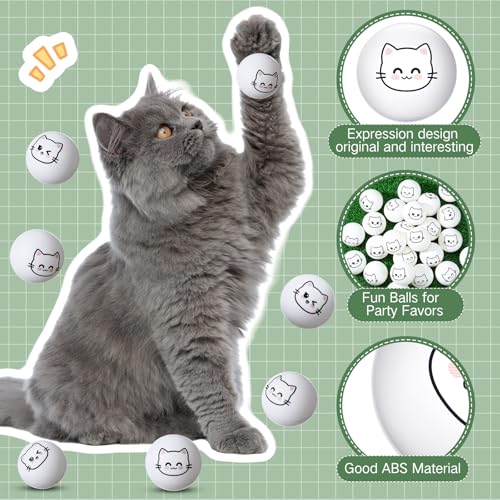 24 Pcs Novelty Face Cute Table Tennis Balls for All Golfers for Outdoor Practice
| Bouncy Cats Toys 24 Pcs Novelty Face - Image 5