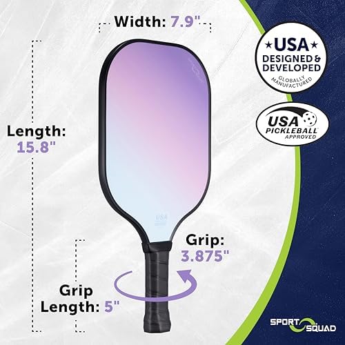 Pickleball Paddles Set of 2 and Single - Lightweight, Durable & High-Performance Playability - USA Team-Developed Racket