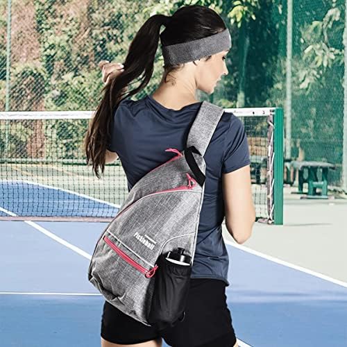 Mangrove Men's & Women's Pickleball Backpack, Adjustable Sling Bag w/Fence Hook, Large Capacity Safety Pocket