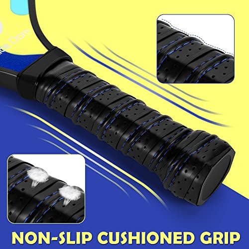 Dulce Dom Pickleball Paddles Set of 4 - USAPA Approved, Fiberglass/Carbon Fiber Pickleball Rackets, Perfect for Beginner