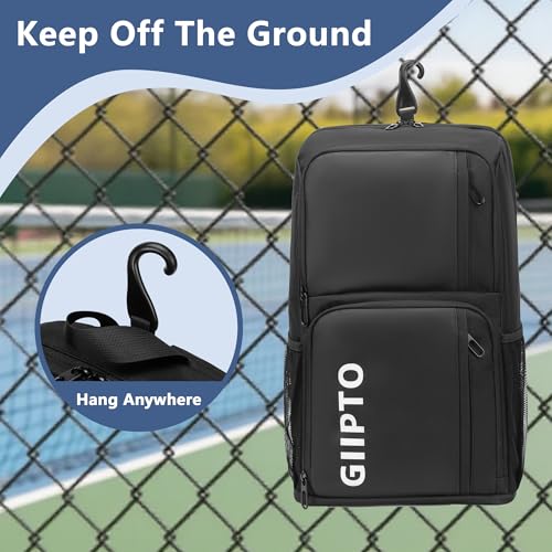 Pickleball Bag for Women Large Pickle Ball Backpack with Shoe Compartment and Fence Hook Fits 4 to 10 Paddles
Pickleball - Image 6