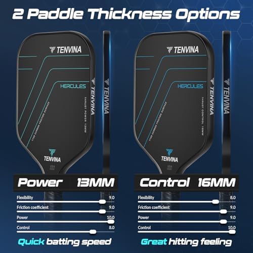 TENVINA USAAPA Approved Pickleball Paddles, Multi-Layer T700SC Carbon Fiber, 4 Types of Thicknesses and Shapes, Strong P - Image 12