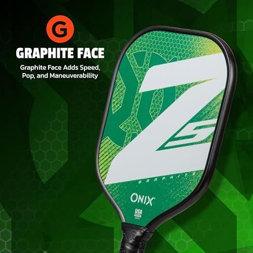 Onix Graphite MOD Z5 Carbon Fiber Pickleball Paddles for BeginnersComfortable Cushioned Grip 16x38 Inches