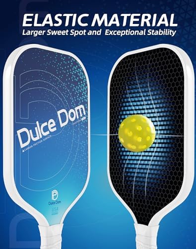 Dulce Dom Pickleball Paddles Set of 4 - USAPA Approved, Fiberglass/Carbon Fiber Pickleball Rackets, Perfect for Beginner
