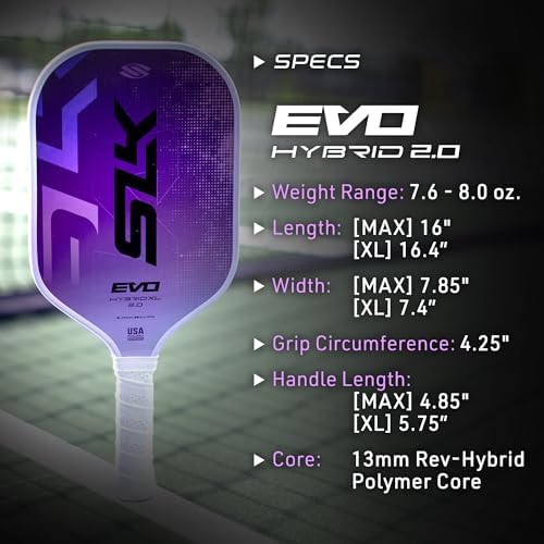 Selkirk Sport SLK Evo Pickleball Paddles for Power and Control Enthusiasts | Selkirk Sport SLK Evo Hybrid Pickleball Pa