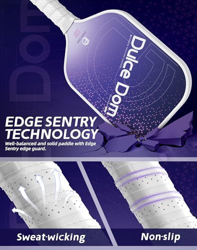 Dulce Dom Pickleball Paddles Set of 4 - USAPA Approved, Fiberglass/Carbon Fiber Pickleball Rackets, Perfect for Beginner
