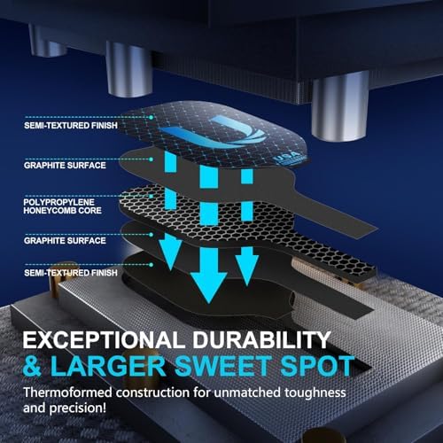 Pickleball Paddles Set of 2 USAPA Approved Non-Slip Lightweight for Outdoor Play | Pickleball Paddles Graphite Semi-Tex