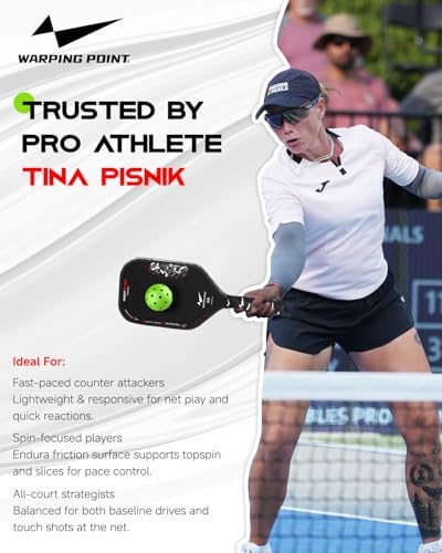 Nightblade Raw Carbon Fiber Pickleball Paddle, UPA-A & USAPA Approved, Endura Friction Surface, Two Handed Backhand, Enh