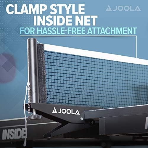 JOOLA Professional Indoor Ping Pong Table with Quick Clamp Net for Quick Assembly and Single Player Mode - Tournament Q