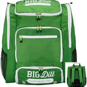 Big Dill Pickleball Backpack for Pickleball Enthusiasts | Large Pickleball Bag with Shoe Compartment for 8+ Paddles & Ac