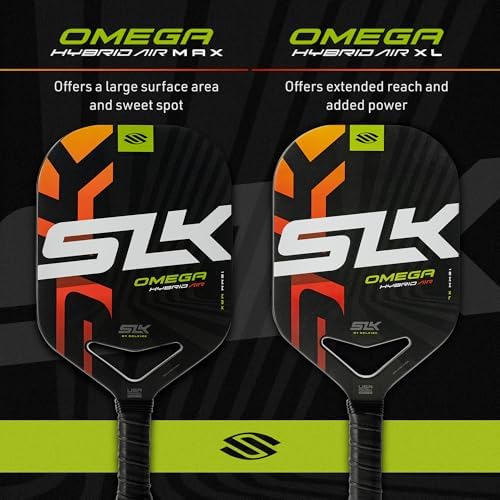SLK Omega & Atlas Pickleball Paddles | Dual Carbon & Raw Carbon Fiber Face | Powerful Spin & Control for Pickleball Enth