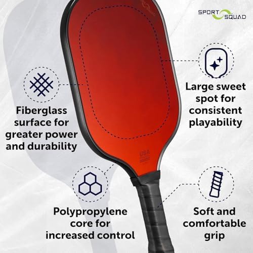 Pickleball Paddles Set of 2 and Single - Lightweight, Durable & High-Performance Playability - USA Team-Developed Racket
