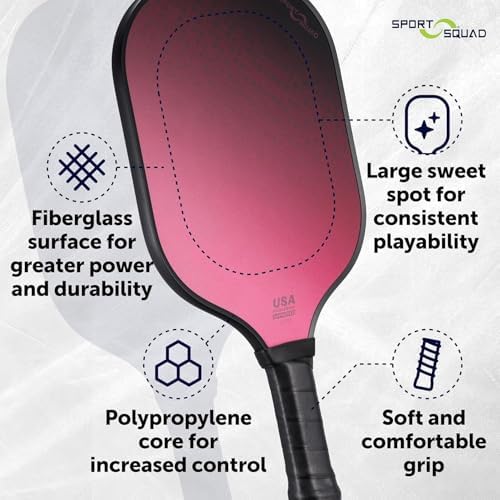 Pickleball Paddles Set of 2 and Single - Lightweight, Durable & High-Performance Playability - USA Team-Developed Racket