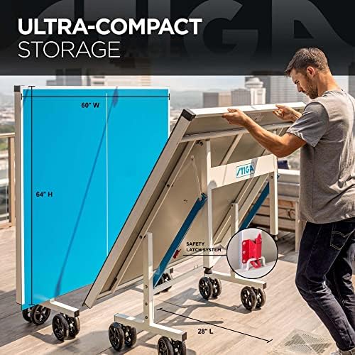 Stiga XTR Professional Outdoor Table Tennis Table - All Weather Aluminum Waterproof - Outdoor & Indoor - Easy Assembly -