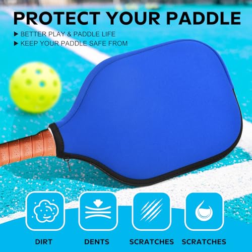 Pickleball Paddle CoversUniversal Case Size - Durable Neoprene Storage Bag for Pickleball Paddles (Black)
Pickleball P - Image 4