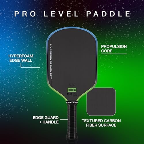 JOOLA 3S Pickleball Paddles - Raw Carbon Fiber Surface - Ben Johns Shapes - Elongated, Wide Body & Aero Curve Designs -