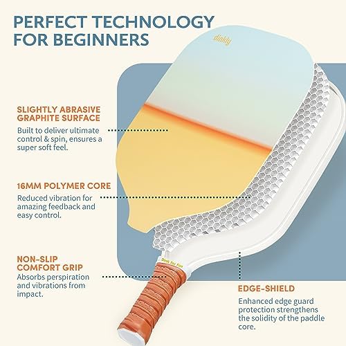 USAPA Approved Graphite/Fiberglass Pickleball Racket Set for Men and Women Beginners