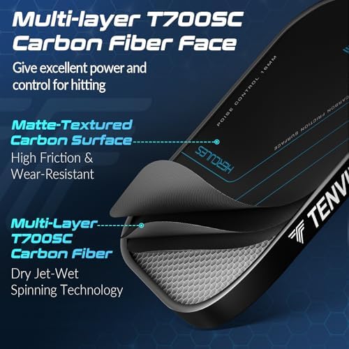 TENVINA USAAPA Approved Pickleball Paddles, Multi-Layer T700SC Carbon Fiber, 4 Types of Thicknesses and Shapes, Strong P - Image 30