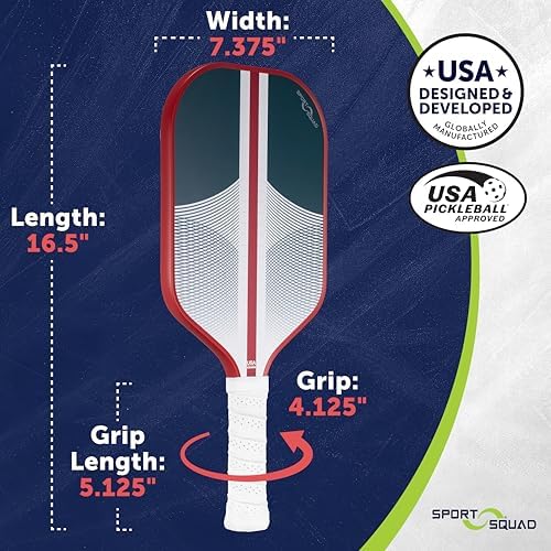 Pickleball Paddles Set of 2 and Single - Lightweight, Durable & High-Performance Playability - USA Team-Developed Racket