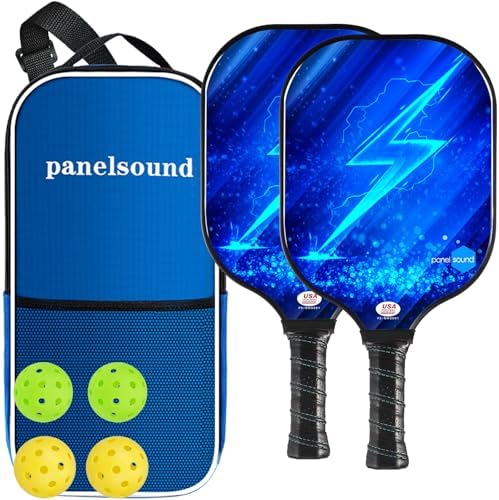 Pickleball Paddles Set of 4, USAPA Approved Fiberglass, Lightweight and Durable for Adults and Beginners, Perfect for Ou