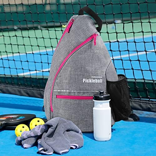 Mangrove Men's & Women's Pickleball Backpack, Adjustable Sling Bag w/Fence Hook, Large Capacity Safety Pocket