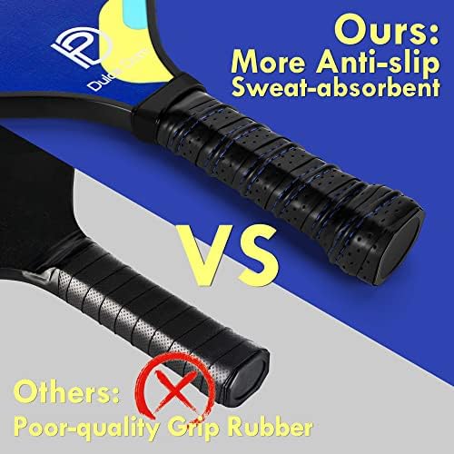 Dulce Dom Pickleball Paddles Set of 4 - USAPA Approved, Fiberglass/Carbon Fiber Pickleball Rackets, Perfect for Beginner