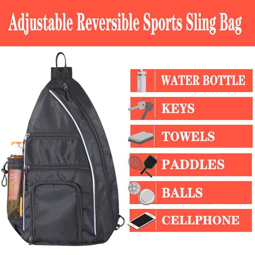 Pickleball Bag for Men Women - Travel Pickleball Paddle Case - Provable Pickleball Sling Bag - Image 4