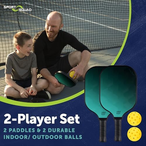Pickleball Paddles Set of 2 and Single - Lightweight, Durable & High-Performance Playability - USA Team-Developed Racket