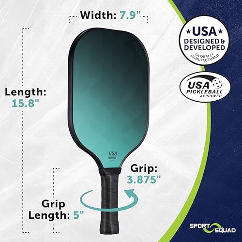 Pickleball Paddles Set of 2 and Single - Lightweight, Durable & High-Performance Playability - USA Team-Developed Racket