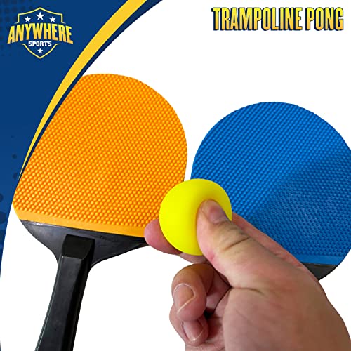 Anywhere Sports Portable Trampoline Ping Pong Table Tennis Game for Kids Indoors and Outdoors Includes Paddles and Balls - Image 6