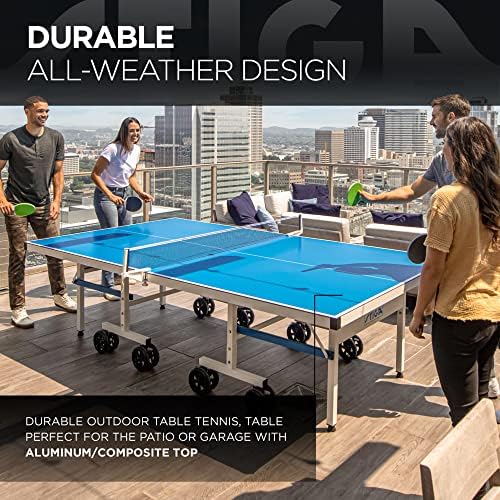 Stiga XTR Professional Outdoor Table Tennis Table - All Weather Aluminum Waterproof - Outdoor & Indoor - Easy Assembly -