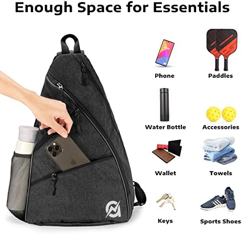 A11N Sports Pickleball Bag - Reversible Crossbody Sling Bag/Backpack for All-Season Fitness Activities