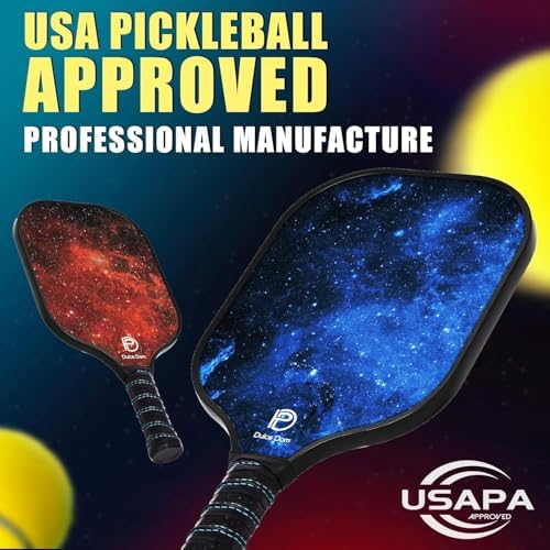 Dulce Dom Pickleball Paddles Set of 4 - USAPA Approved, Fiberglass/Carbon Fiber Pickleball Rackets, Perfect for Beginner