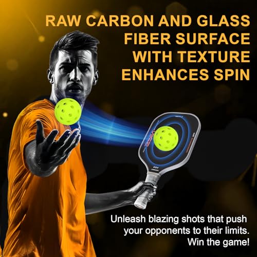 Multi-Layer T700 Textured Carbon Fiber Pickleball Paddle - USAPA Compliant Strong Power and Spin
| 14mm Polypropylene H - Image 3