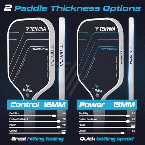 TENVINA USAAPA Approved Pickleball Paddles, Multi-Layer T700SC Carbon Fiber, 4 Types of Thicknesses and Shapes, Strong P - Image 26
