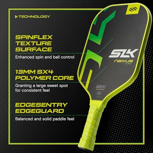 SLK Latitude & Nexus Pickleball Paddles for Serious Players | Graphite Face with SpinFlex Surface | Rev-Core+ / SX4 Poly