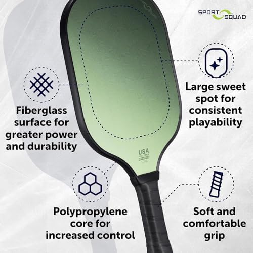 Pickleball Paddles Set of 2 and Single - Lightweight, Durable & High-Performance Playability - USA Team-Developed Racket