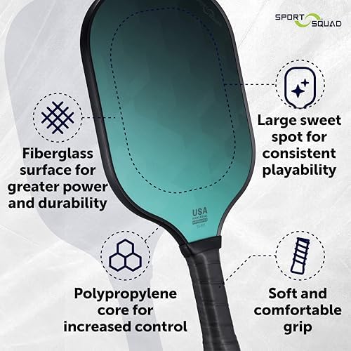 Pickleball Paddles Set of 2 and Single - Lightweight, Durable & High-Performance Playability - USA Team-Developed Racket