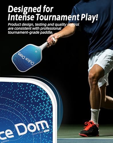 Dulce Dom Pickleball Paddles Set of 4 - USAPA Approved, Fiberglass/Carbon Fiber Pickleball Rackets, Perfect for Beginner