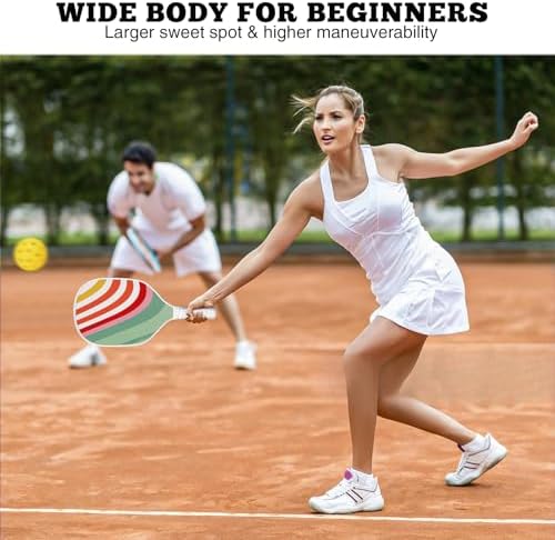 Dulce Dom Pickleball Paddles Set of 4 - USAPA Approved, Fiberglass/Carbon Fiber Pickleball Rackets, Perfect for Beginner