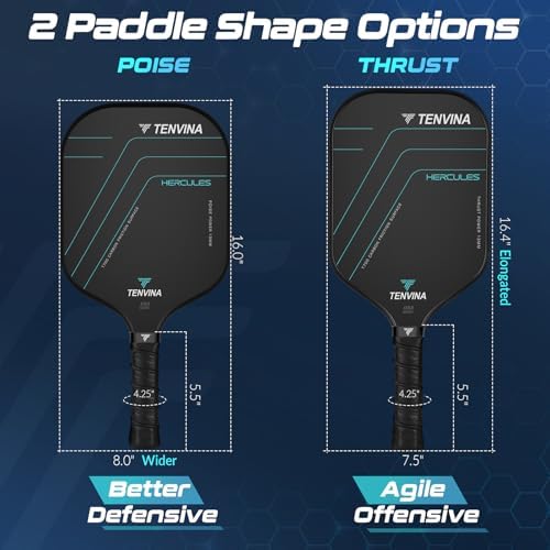 TENVINA USAAPA Approved Pickleball Paddles, Multi-Layer T700SC Carbon Fiber, 4 Types of Thicknesses and Shapes, Strong P - Image 39