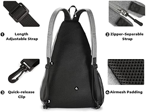 A11N Sports Pickleball Bag - Reversible Crossbody Sling Bag/Backpack for All-Season Fitness Activities