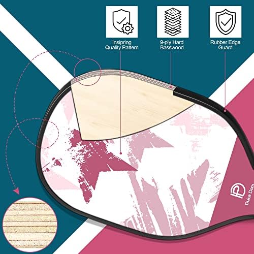 Dulce Dom Pickleball Paddles Set of 4 - USAPA Approved, Fiberglass/Carbon Fiber Pickleball Rackets, Perfect for Beginner