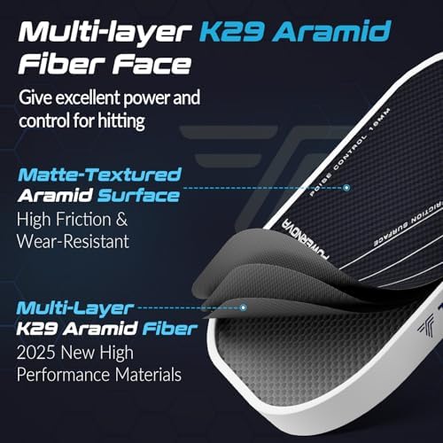 TENVINA USAAPA Approved Pickleball Paddles, Multi-Layer T700SC Carbon Fiber, 4 Types of Thicknesses and Shapes, Strong P - Image 16