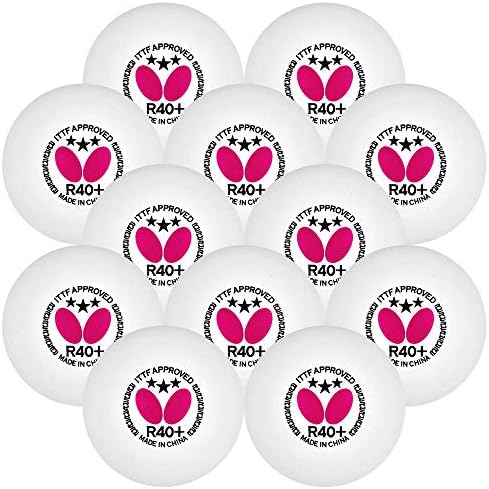 Butterfly R40 Table Tennis Balls - 40mm White Ping Pong Ball - 3 Pack