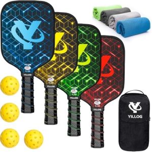 USAPA Approved Pickleball Paddle Set of 4 for Men Women USAPA Approved Pickleball Paddle Set of 4 Fiberglass Surface USA