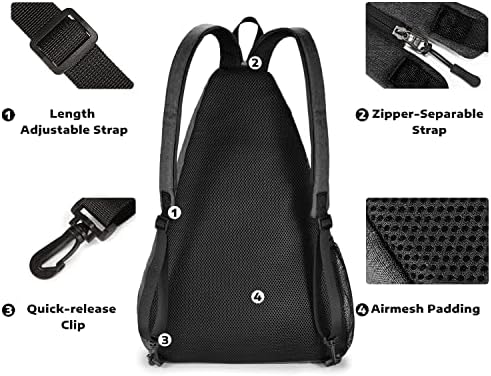 A11N Sports Pickleball Bag - Reversible Crossbody Sling Bag/Backpack for All-Season Fitness Activities
