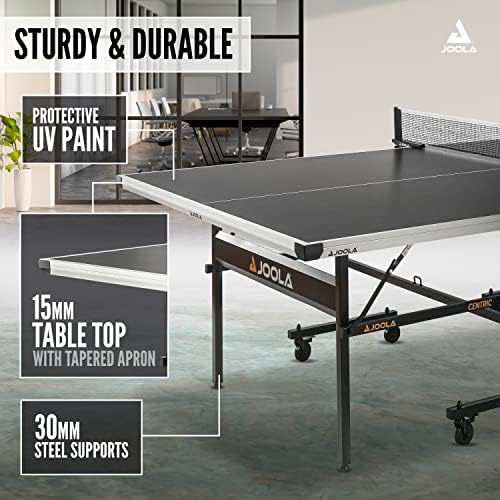 JOOLA Professional Indoor Ping Pong Table with Quick Clamp Net for Quick Assembly and Single Player Mode - Tournament Q
