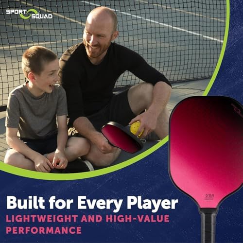 Pickleball Paddles Set of 2 and Single - Lightweight, Durable & High-Performance Playability - USA Team-Developed Racket